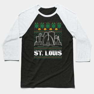 St. Louis Missouri Ugly Christmas Baseball T-Shirt